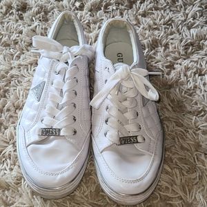 Guess white quilted sneakers